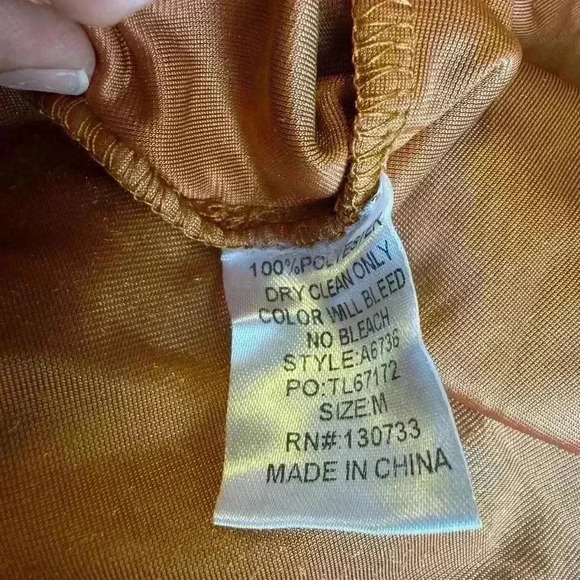 Umgee velvet button down swing hem shirt/dress Top Burnt Orange size M. - Picture 13 of 13